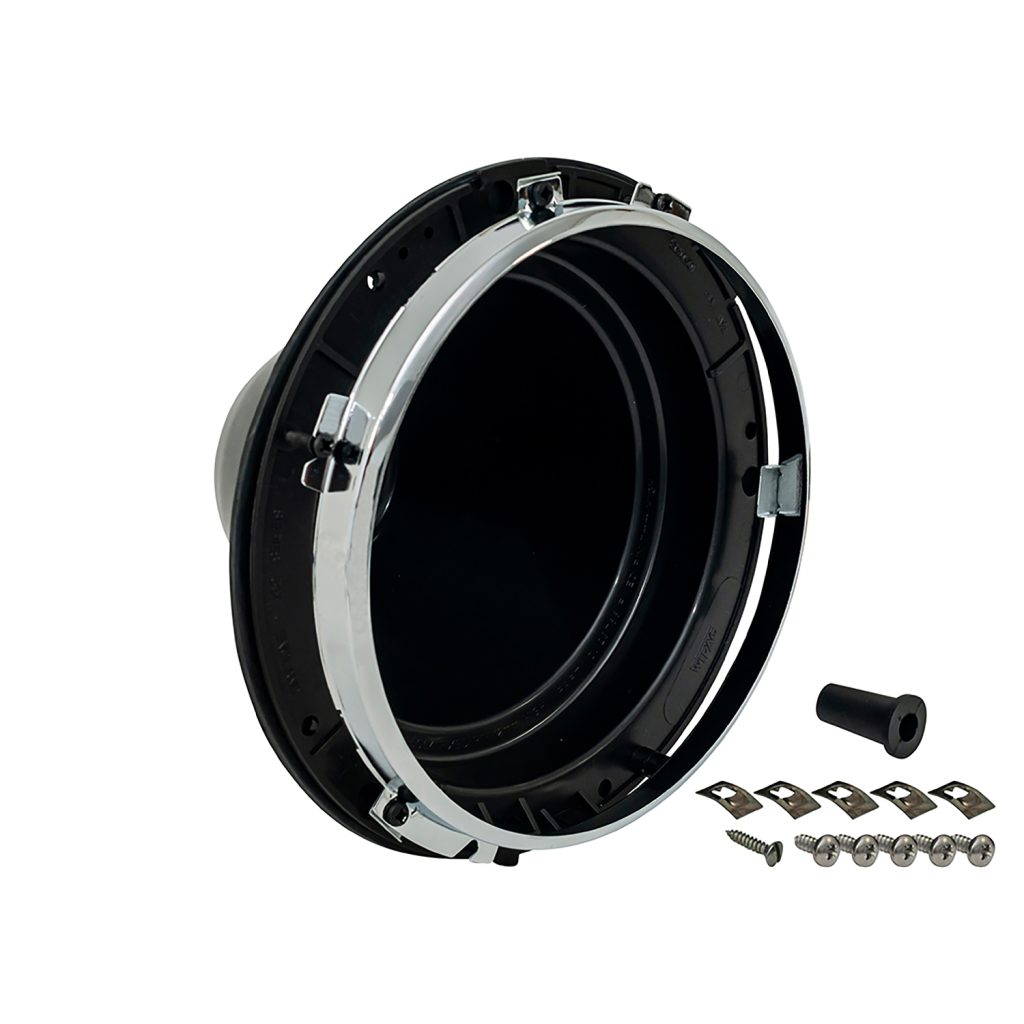 Image of Replacement Plastic Headlight Bowl with Chrome Bezel (DA3010)