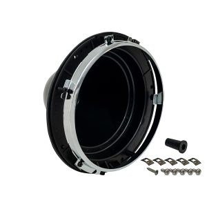 Image of Replacement Plastic Headlight Bowl with Chrome Bezel (DA3010)