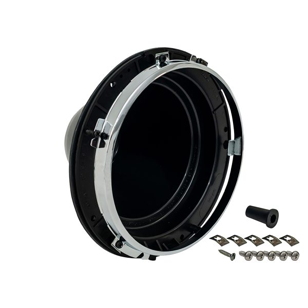 Image of Replacement Plastic Headlight Bowl with Chrome Bezel (DA3010)