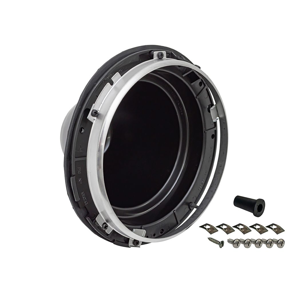 Image of Replacement Plastic Headlight Bowl with Stainless Steel Bezel (DA3010SS)