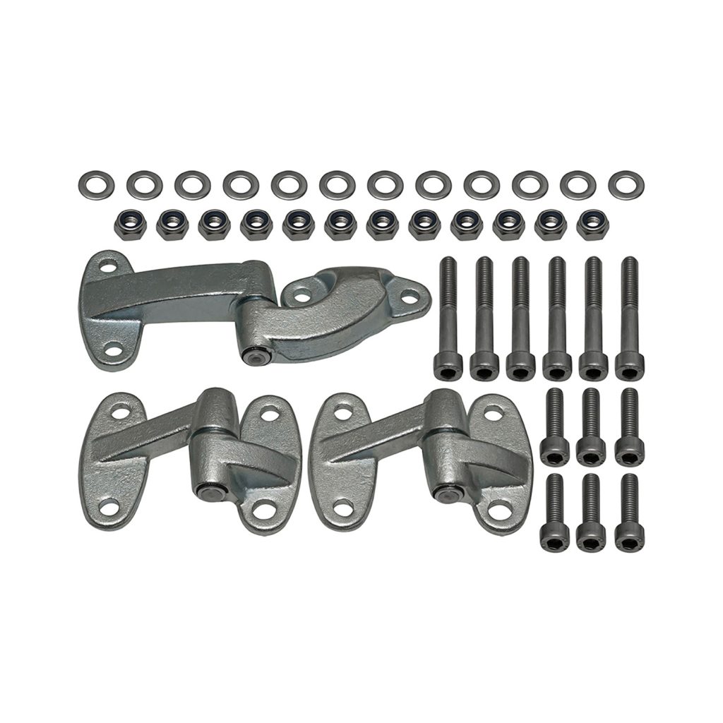 Image of Safari Rear Door Hinge Kit (3 piece) Zinc Plated (GA1240)