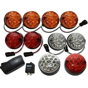 Image of LED Upgrade Kit 73mm with 95mm Fog and Reverse Lamps included (coloured) (GL1292)