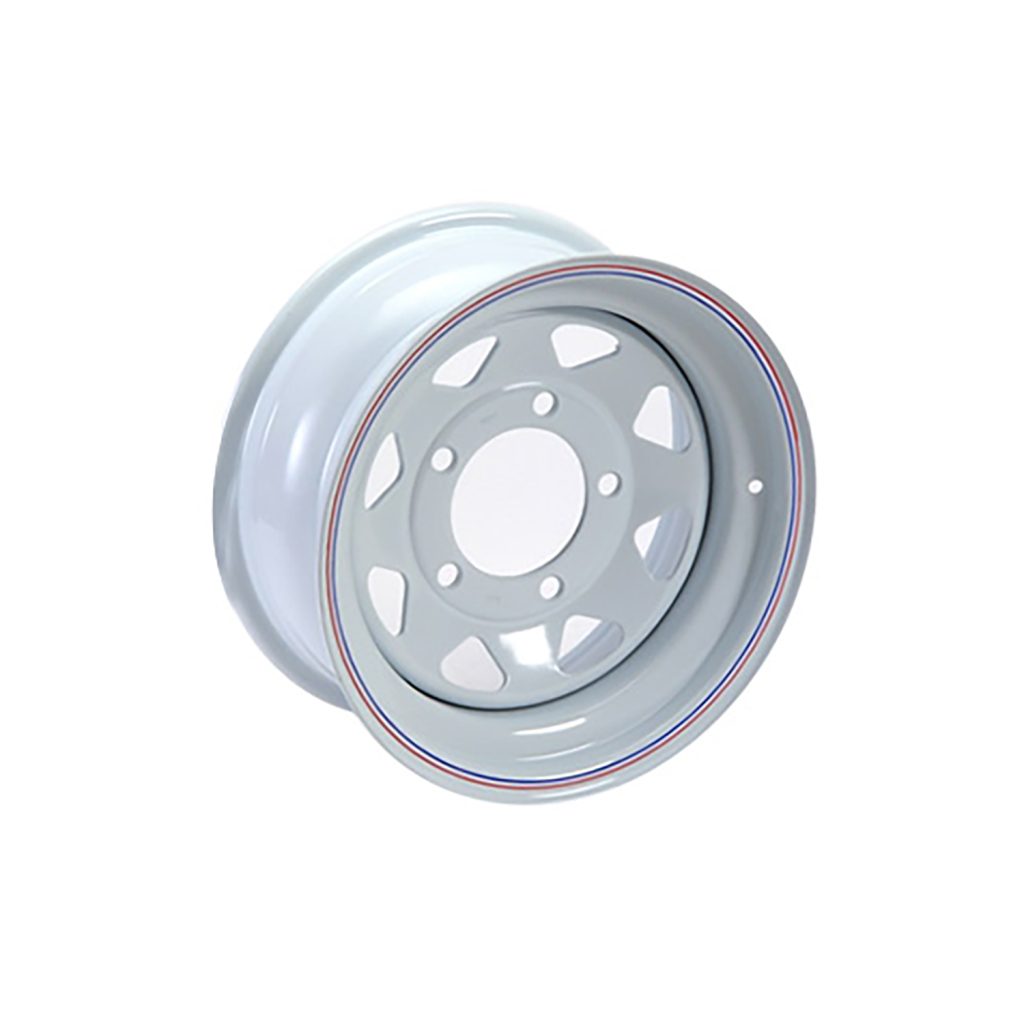 Image of White 8 Spoke 16 x 7 (ET00) Steel Wheel (GRW001)