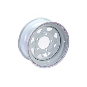 Image of White 8 Spoke 16 x 7 (ET00) Steel Wheel (GRW001)