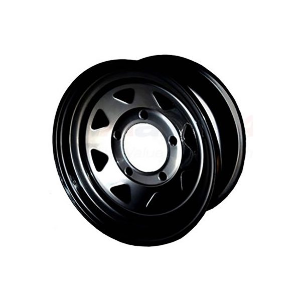 Image of Black 8 Spoke 16 x 7 (ET00) Steel Wheel (GRW003)