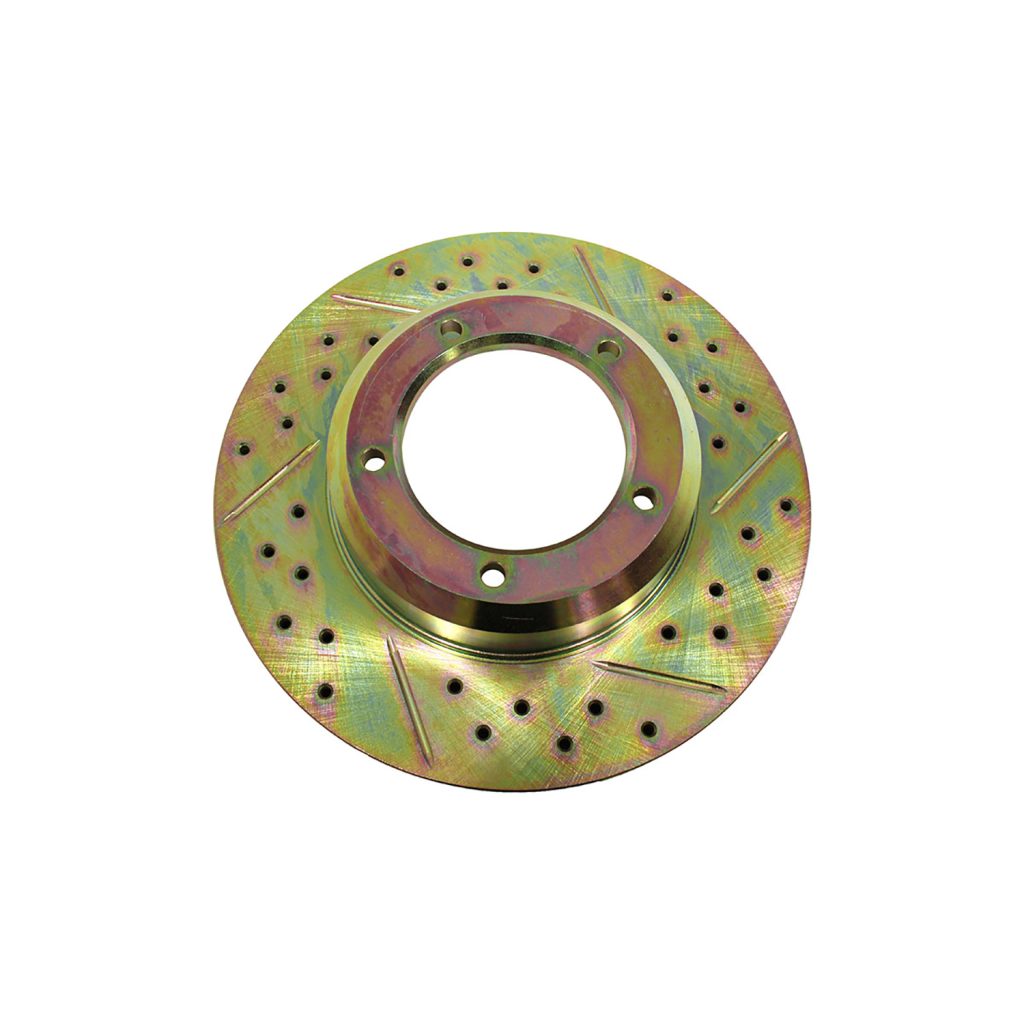 Image of Brake Disc Cross Drilled and Grooved (front) (LR017952CDG)