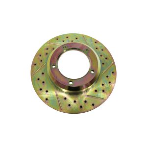 Image of Brake Disc Cross Drilled and Grooved (front) (LR017952CDG)
