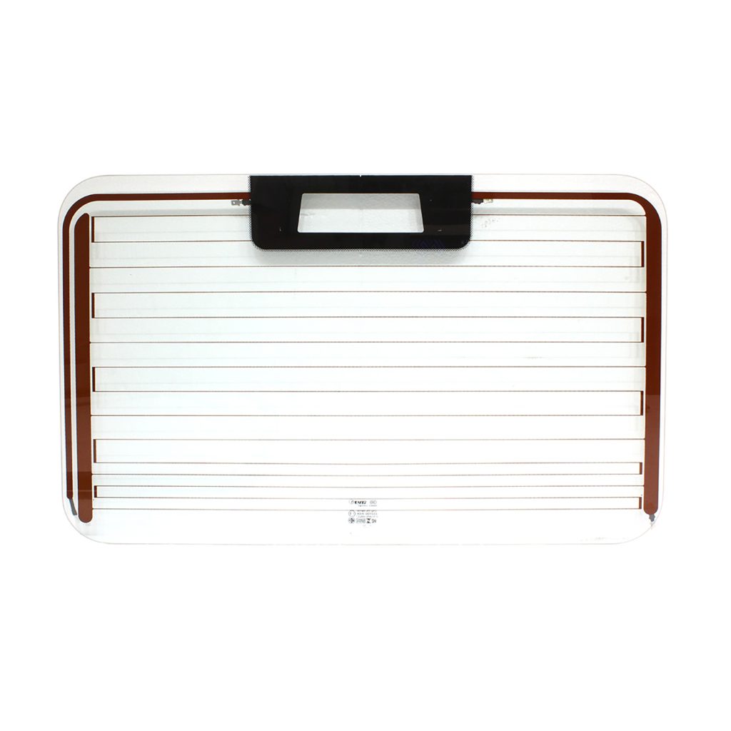 Image of Safari Rear Door Glass (green) with hi level brake light (lamp not included) (LR042729AM)