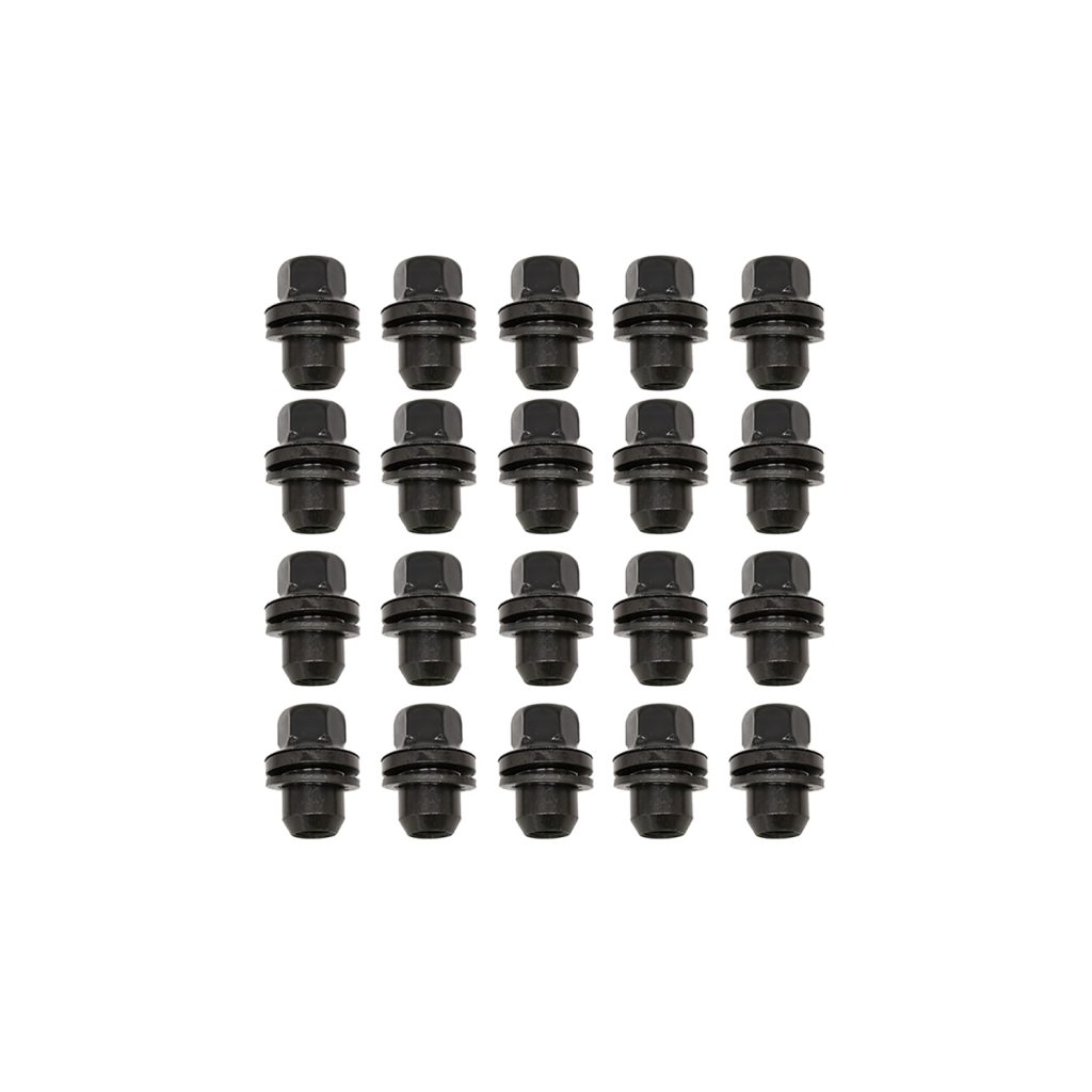 Image of Wheel Nut Satin Black (pack of 20) (LR173842AMBKIT)