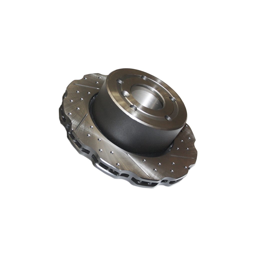 Image of Brake Disc Wavy Cross Drilled and Grooved (front) (SDB000380WCDG)