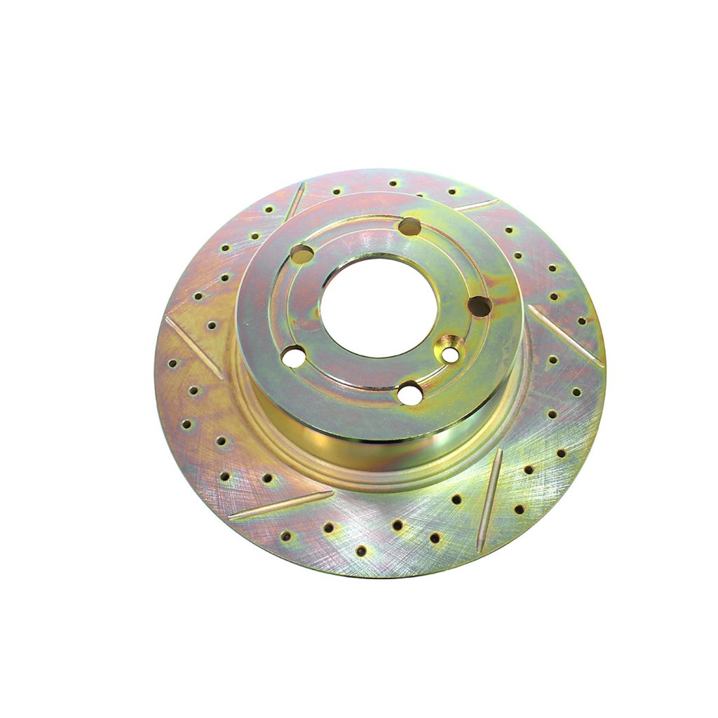 Image of Brake Disc Cross Drilled and Grooved (rear) (SDB000470CDG)