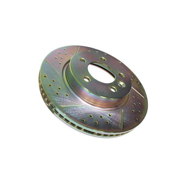 Image of Brake Disc Cross Drilled and Grooved (front) (SDB000604CDG)