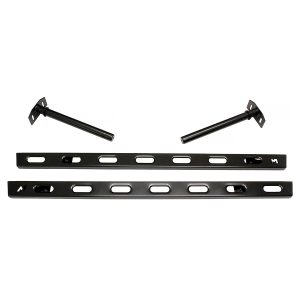 Image of Skeleton Rock Sliders (pair) 3mm Steel Satin Black (TF0012)