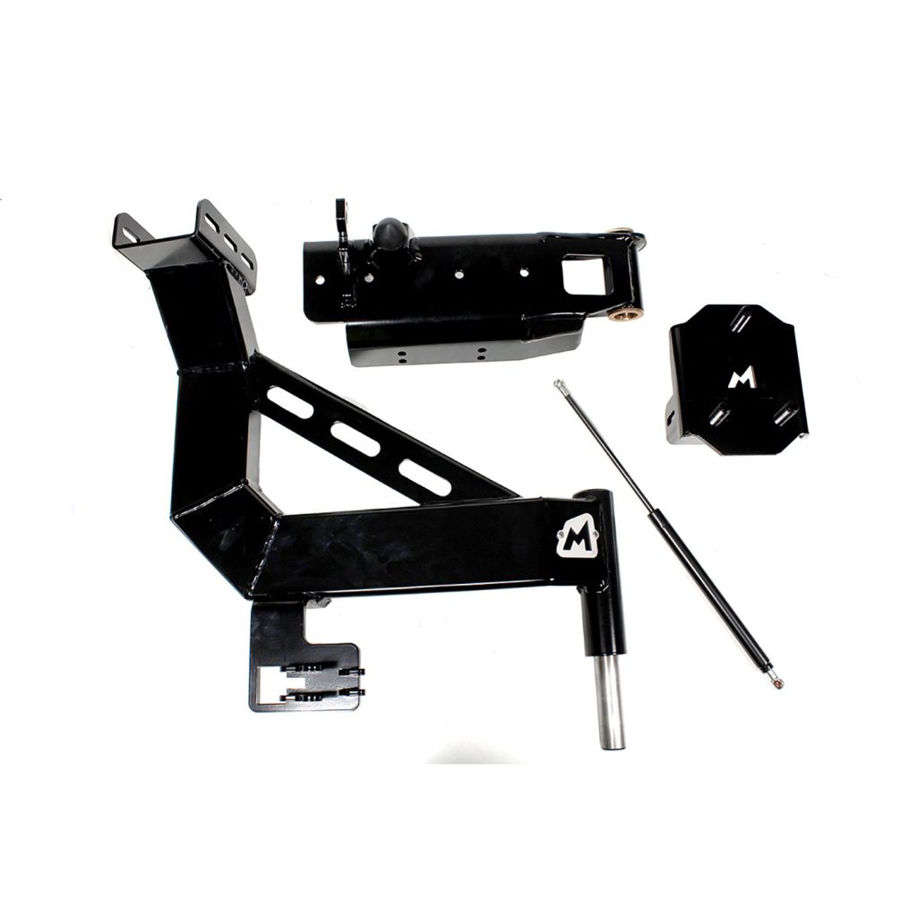 Image of Swing Away Spare Wheel Carrier Black Satin finish (TF053)