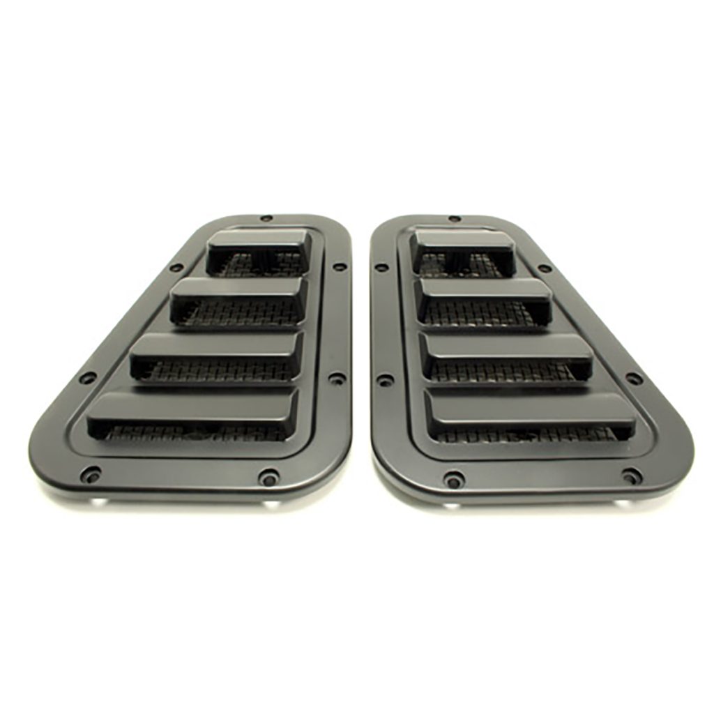 Image of Wing Vent Grilles (pair) Satin Black Sports Style (TF272)