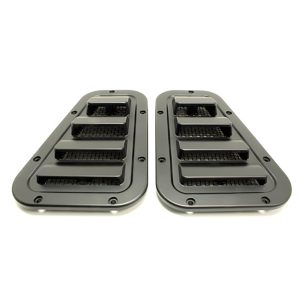 Image of Wing Vent Grilles (pair) Satin Black Sports Style (TF272)