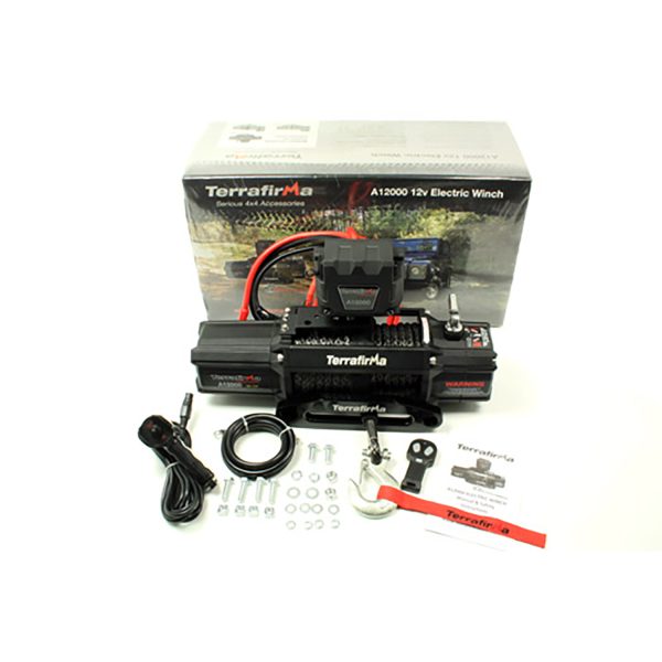 Image of Terrafirma A12000 Electric Winch 12000lbs line pull with wireless remote (TF3301)