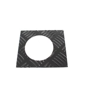 Image of Premium Fuel Filler Chequer Plate Surround (3mm) Black Powder Coat (TF8213)