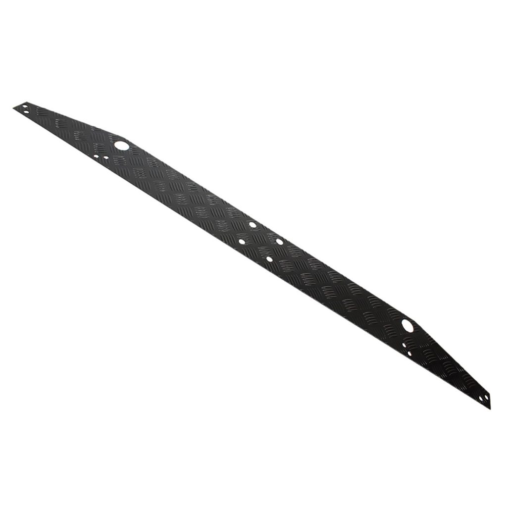 Image of Premium Rear Chassis Cross Member Chequer Plate (3mm) Black Powder Coat (TF8217)