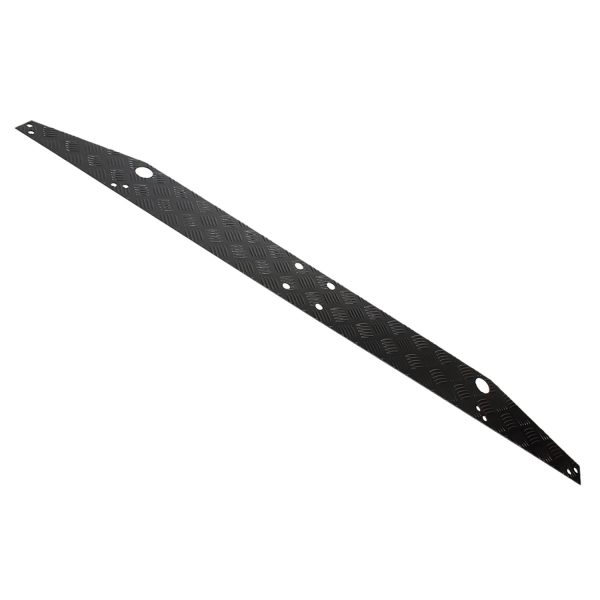 Image of Premium Rear Chassis Cross Member Chequer Plate (3mm) Black Powder Coat (TF8217)