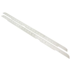 Image of Premium Side Sill Chequer Plate Protectors (3mm) Silver Anodised (pair) (TF8221)