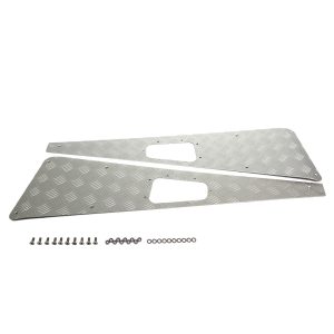 Image of Premium Wing Top Chequer Plate (3mm) Silver Anodised (pair) (TF8227)