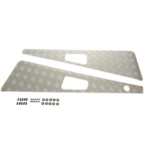 Image of Premium Wing Top Chequer Plate (3mm) Silver Anodised (pair) (TF8229)