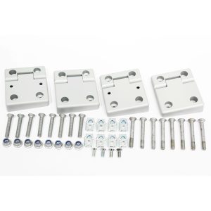 Image of Front Door Hinge Finish Kit Natural Aluminium (set of 4) (GA1131)