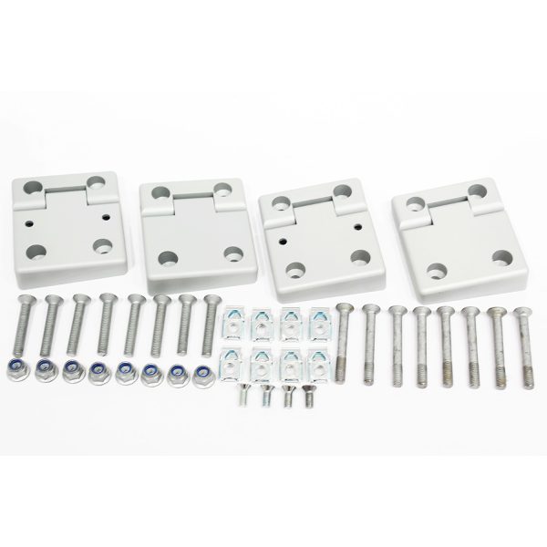 Image of Front Door Hinge Finish Kit Natural Aluminium (set of 4) (GA1131)