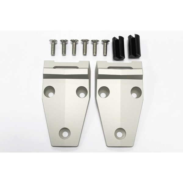Image of Bonnet Hinges (pair) Anodised Silver (Includes bushes