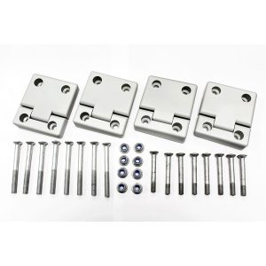 Image of Second Row Door Hinge Finish Kit Natural Aluminium (set of 4) (GA1309)