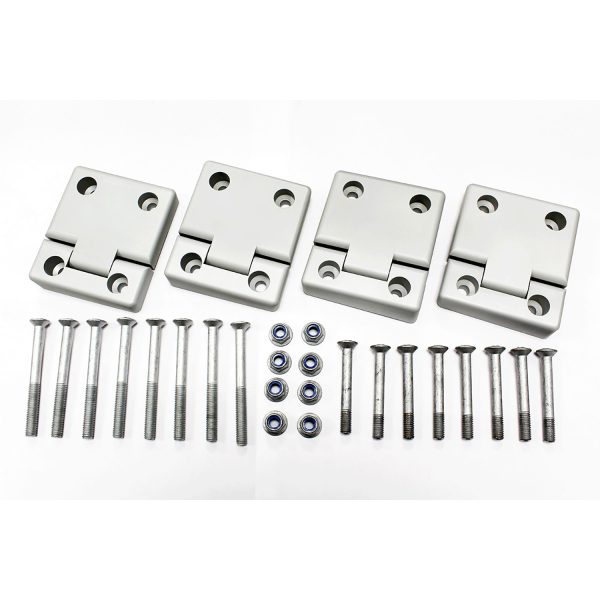 Image of Second Row Door Hinge Finish Kit Natural Aluminium (set of 4) (GA1309)