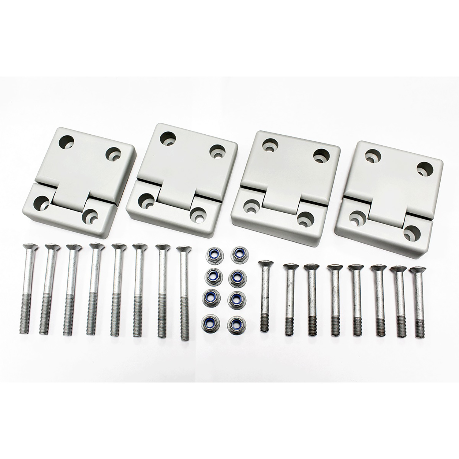 Image of Second Row Door Hinge Finish Kit Natural Aluminium (set of 4) (GA1309)