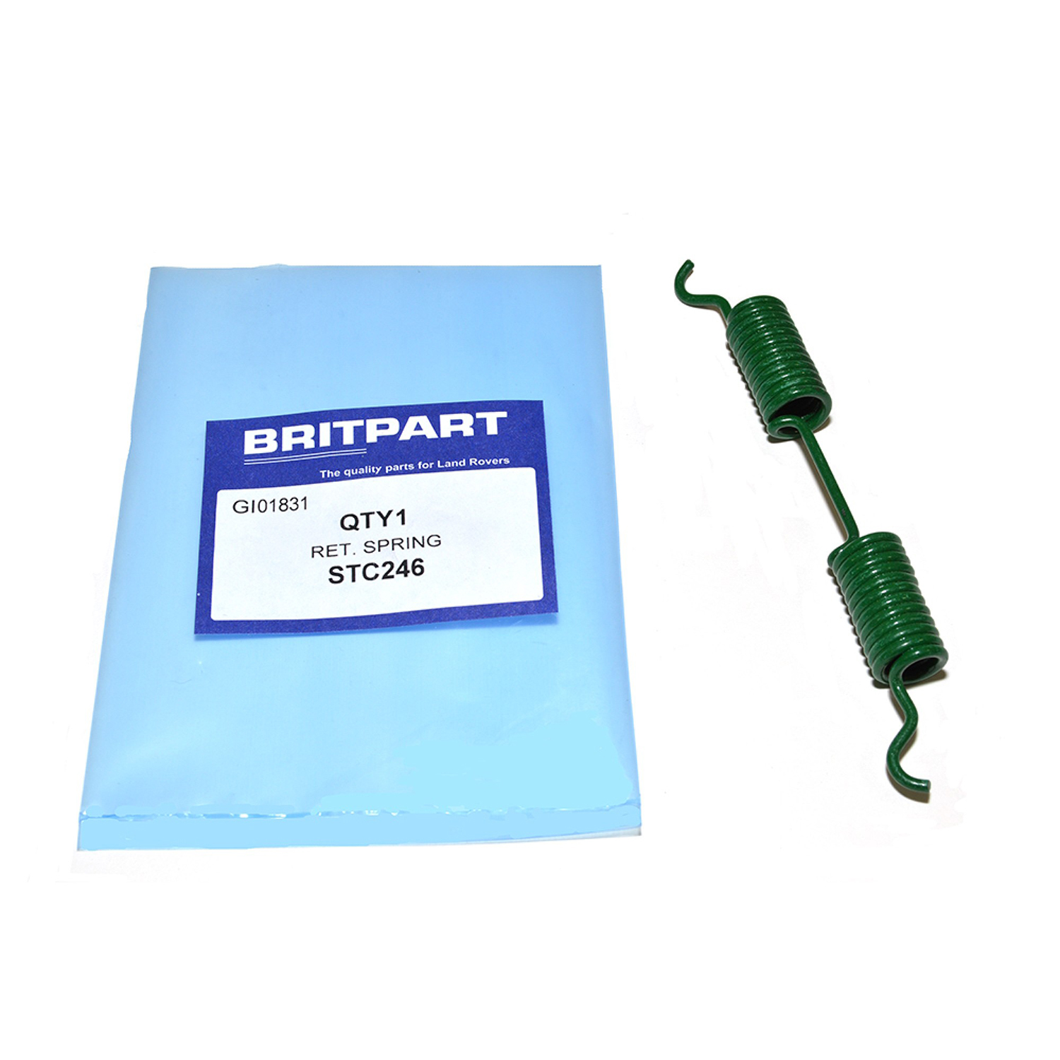 Image of Handbrake Shoe Return Spring (green) (STC246AM)