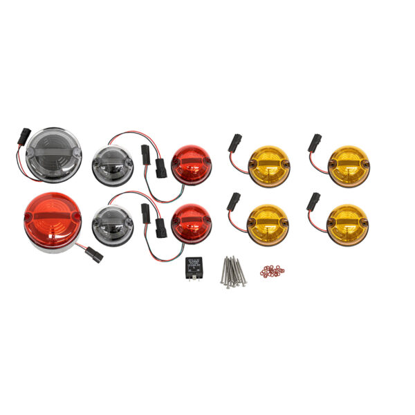 Image of Halo and Bar LED Upgrade Kit 73mm with 95mm Fog and Reverse Lamps included (coloured) (TF31038)